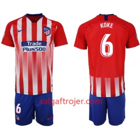 Atlético Madrid Fodboldtrøjer KOKE 6 Børn Hjemmebanesæt 2018/19 Kort ærmer